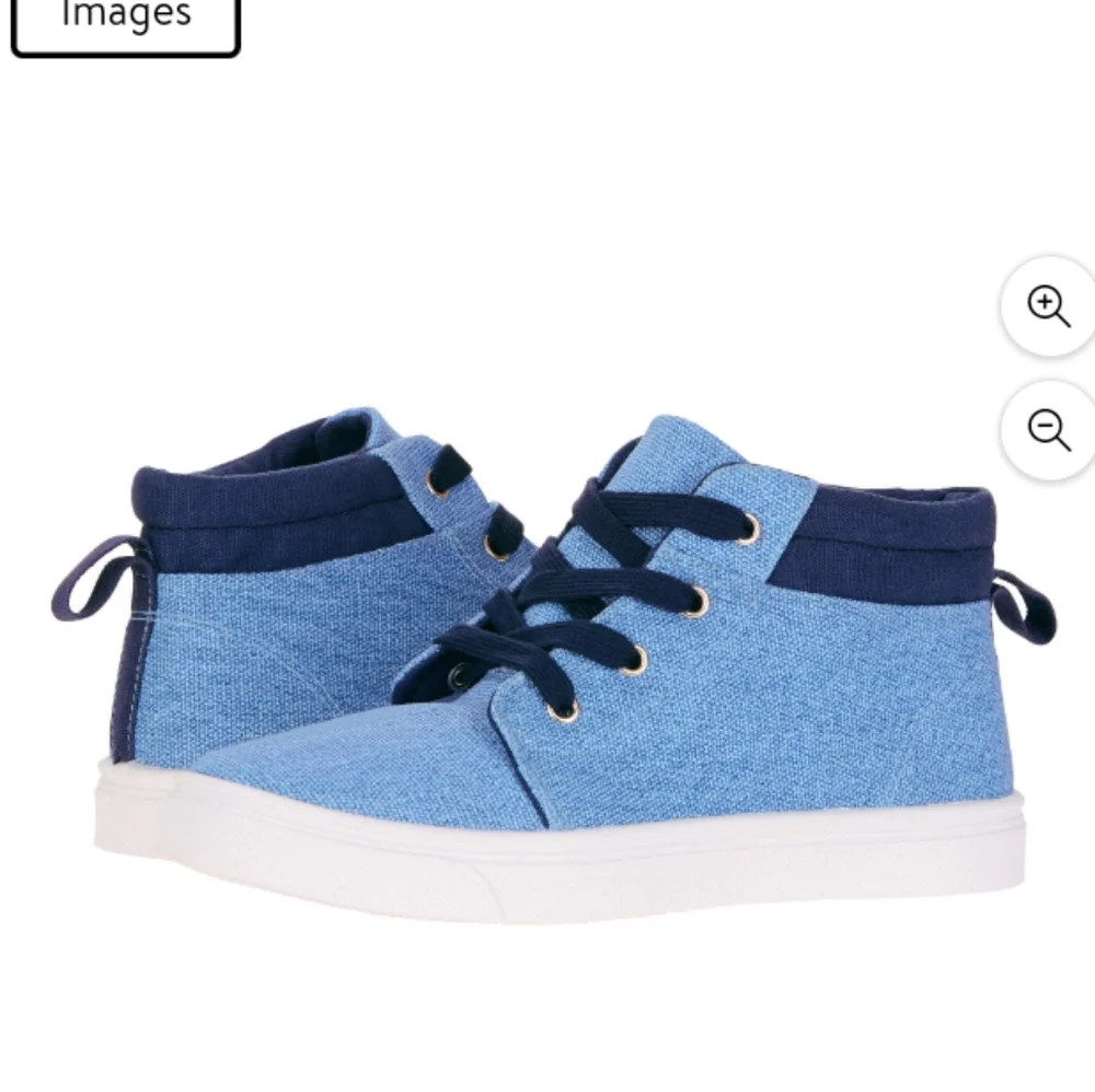 Boy/Girl Denim sneakers size 12. Gently used.